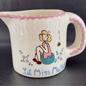 Vintage Lil Miss Muffett Ceramic Creamer Original By Dora California